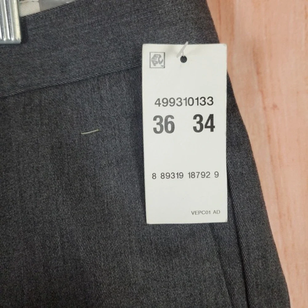 Dockers Modern Khaki Mens Tapered Pants 36X34 Gray Heather Cotton Slash Pockets‎